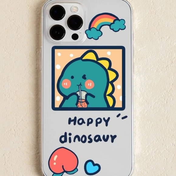 💎Clear dinosaur cartoon soft iPhone 12 Pro Max case. - Picture 2 of 4